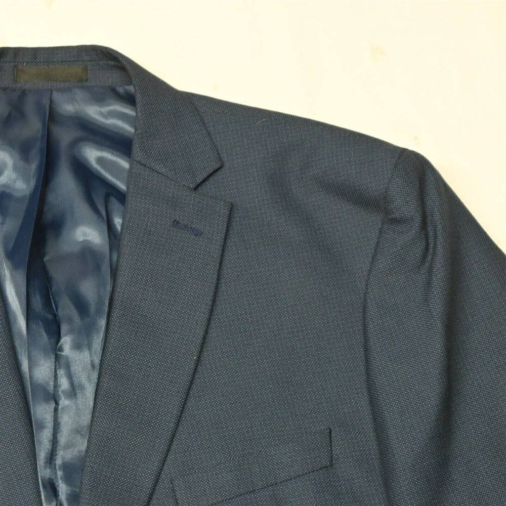 Van Heusen 50R Blue Birdseye Mens‎ Blazer Sport Coat Jacket